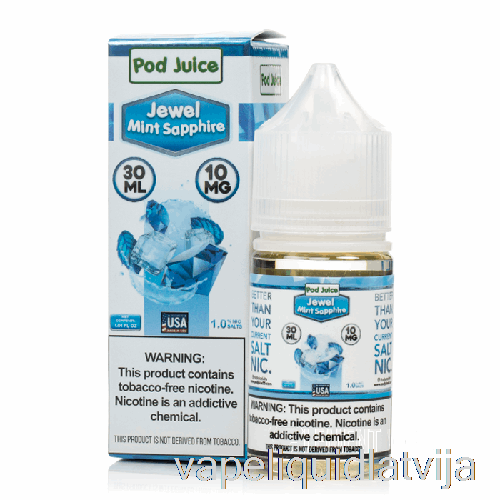 Dārgakmeņu Piparmētru Safīra - Pāksts Sula - 30ml 20mg Vape šķidrums